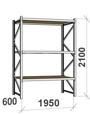 Laoriiul põhiosa 2100x1950x600 440kg/tasapind,3 PLP tasapinda