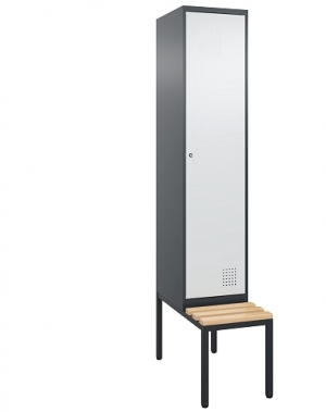 Metallist riidekapp 1-uksega 2070x400x800, pingiga, kokkupandav