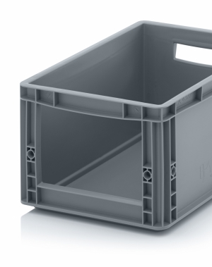 STORAGE BOXES WITH OPEN FRONT. 40x30x22 cm. Grey