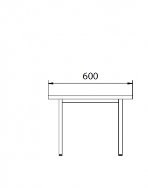 Istuinpenkki maalatulla teräslevyllä 600x290x420