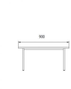 Metallbänk 900x290x420