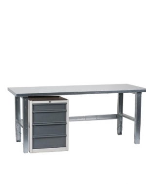 Workstation 1500x800 with steel top