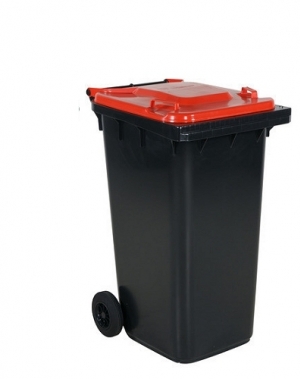 Refuse bin 240L, red lid