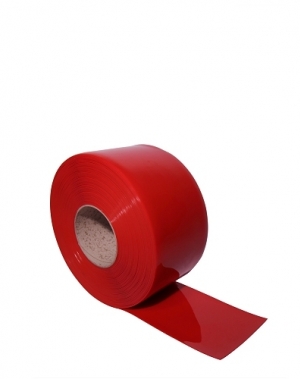 PVC curtain red 2x200mm/meter