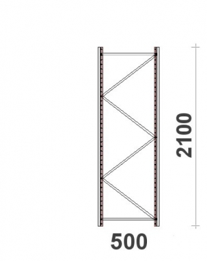Külgraam 2100x500 mm MAXI