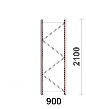 Frame H2100xD900mm 55*47*1,5