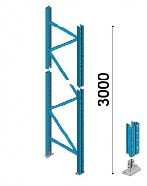 Frame H3000*D1050mm 90*70*2