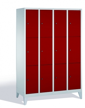 3-tier locker, 12 doors, 1850x1190x500 mm