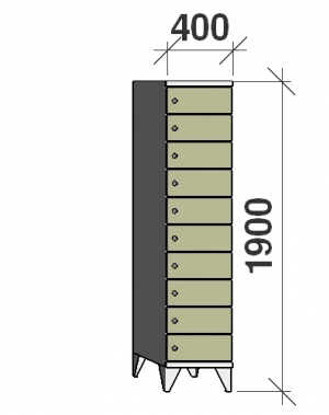 Sektsioonkapp, 10 ust, 1900x400x545 mm