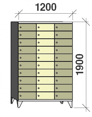 Sektsioonkapp, 30 ust, 1900x1200x545 mm