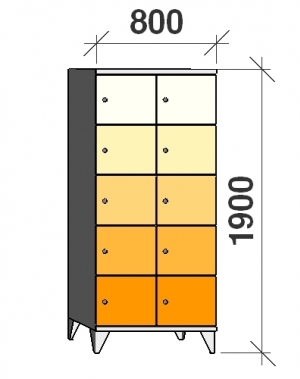 Sektsioonkapp, 10 ust, 1900x800x545 mm