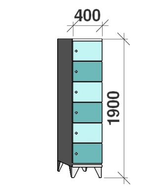 Sektsioonkapp, 6 ust, 1900x400x545 mm