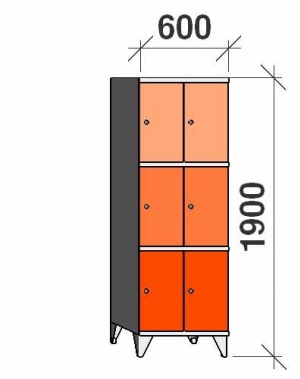 Sektsioonkapp, 6 ust, 1900x600x545 mm