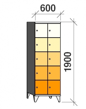 Sektsioonkapp, 10 ust, 1900x600x545 mm