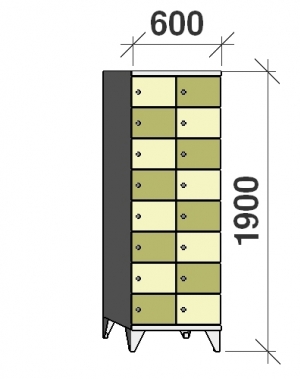 Sektsioonkapp, 16 ust, 1900x600x545 mm