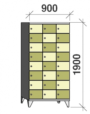 Sektsioonkapp, 24 ust, 1900x900x545 mm