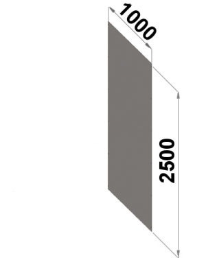 Back sheet metal 2500x1000 zn
