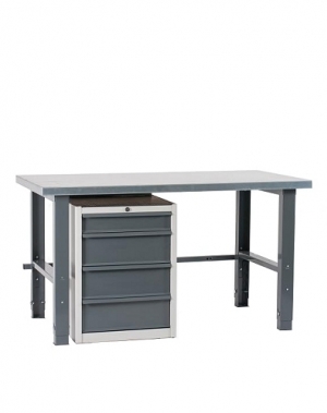 Workstation 2000x800 with steel top