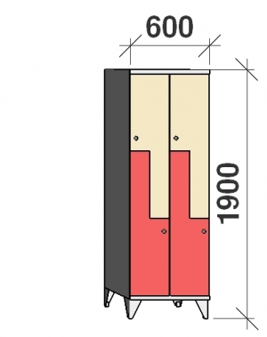 Z-kapp 1900x600x545, 4 ust