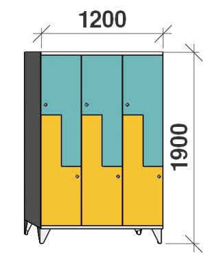 Z-locker 1900x1200x545,6 doors