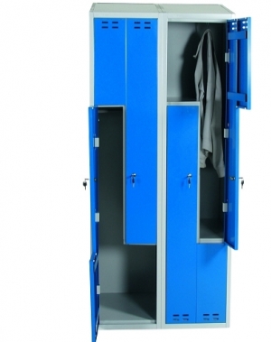 Clothing cabinet, blue/grey 4 d/Z-model 1920x800x550