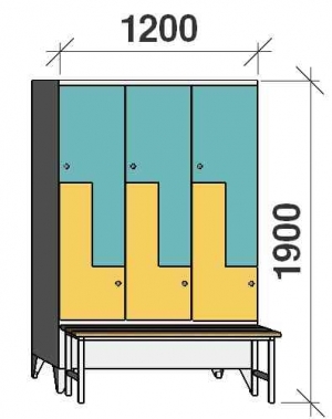 Z-kapp 1900x1200x845, 6 ust, pingiga