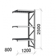 Laoriiul jätkuosa 2500x1200x800 600kg/tasapind,3 tsinkplekk tasapinda