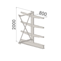 Ulokehylly jatko-osa 2000x1000x2x800,4 tasoa