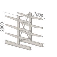 Konsoolriiul põhiosa 2000x1000x2x1000,4 korrust