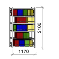 Starter bay 2100x1170x300 200kg/shelf,6 shelves