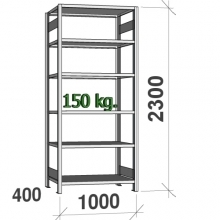 Laoriiul põhiosa 2300x1000x400 150kg/riiuliplaat,6 plaati