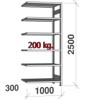 Laoriiul lisaosa 2500x1000x300 200kg/riiuliplaat,6 plaati