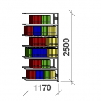 Extension bay 2500x1170x400 150kg/shelf,7 shelves