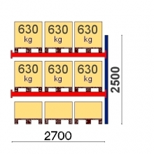 Add On Bay 2500x2700, 630kg/pallet, 9 EUR pallets