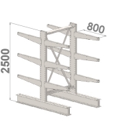 Grenställ startsektion 2500x1000x2x800,12 x arm