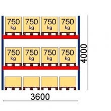 Starter bay 4000x3600 750kg/pallet, 12 pallets, Optima