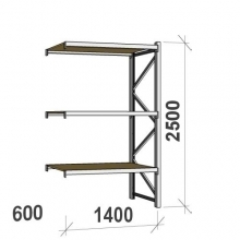 Extension bay 2500x1400x600 600kg/level,3 levels with chipboard