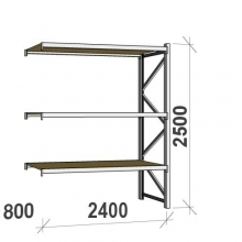 Extension bay 2500x2400x800 300kg/level,3 levels with chipboard