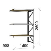 Extension bay 2500x1400x900 600kg/level,3 levels with chipboard