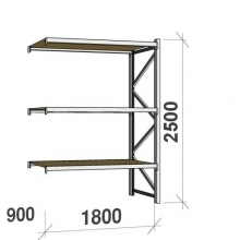 Extension bay 2500x1800x900 480kg/level,3 levels with chipboard