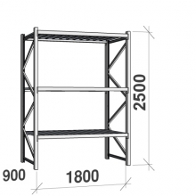 Maxi starter Bay 2500x1800x900 480kg/level,3 levels with steel decks