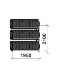 Add On Bay 2100x1950x500, 3 levels Tyre Rack MAXI