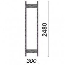 Side frame 2480x300 ZN Kasten, used