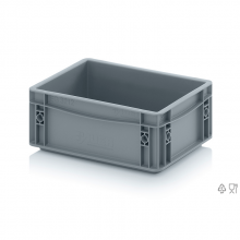EURO CONTAINER SOLID 30x20x12 cm. Grey