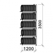 Rengashylly jatko-osa 3500x1200x500, 5 tasoa,600kg/taso MAXI