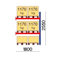 Kaubaaluse riiul lisaosa 2550x1800 1170kg/alus,6 alust