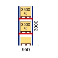 Starter bay 3000x950 3500kg/pallet,3 EUR pallets