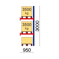 Add On bay 3000x950 3500kg/pallet,3 EUR pallets