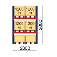 Starter bay 3000x2300 1200kg/pallet,6 FIN pallets