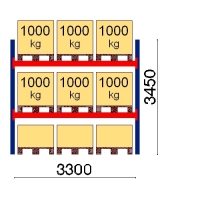 Starter bay 3450x3300 1000kg/pallet,9 FIN pallets